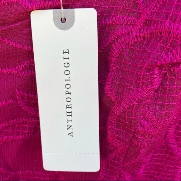 NWT Anthropologie Moulinette Soeurs Fuchsia Pink Lace Dress size 8 - Picture 14 of 15